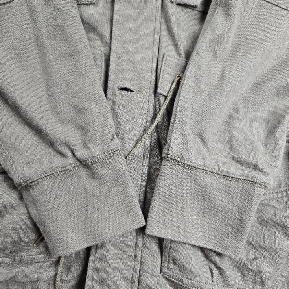 Lauren Ralph Lauren Hooded Utility Cinched Waist Full-Zip Cotton Knit Jacket - Picture 9 of 16